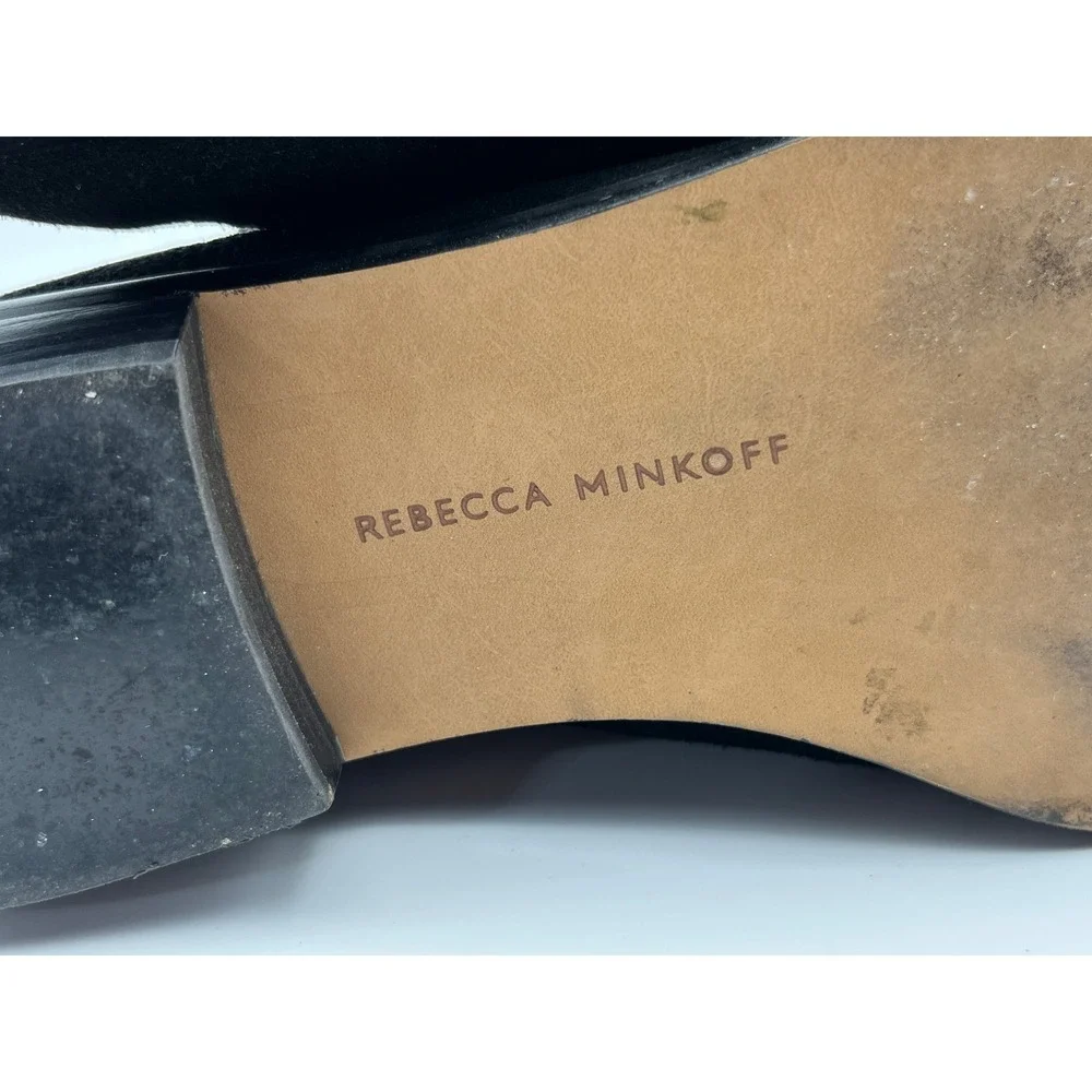 Rebecca Minkoff Black Suede Western Ankle Boots Women's‎ Size 6.5M